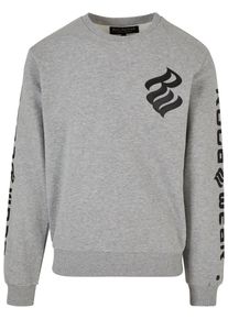 Rocawear Herren Rundhalspullover "Rocawear Herren Rocawear Printed Sweatshirt", grau, casual, Gr. XXL, mehrfarbig, 80% Baumwolle, 20% Polyester,