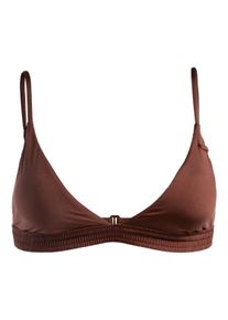 Roxy Damen Triangel-Bikini-Top "Silky Island", braun, Gr. XL, 85% Nylon, 15% Elasthan, Bikini-Oberteile