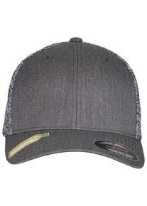 Flexfit Damen Flex Cap "Flexfit Trucker Flexfit Trucker Melange Mesh", schwarz, casual, Gr. S, unifarben, 83% Polyacryl, 15% Wolle, 2% Elasthan, Caps
