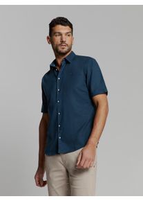 NO EXCESS Herren Langarmhemd "NO EXCESS Linnen shirt", blau, casual, Gr. L, 55% Leinen, 45% Baumwolle, Hemden