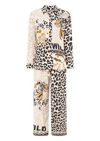 Zwillingsherz Damen Shirtbluse ""Leo Love"", beige, modisch, Gr. SM, animal-print, Obermaterial: 100% Viskose, Blusen, Set mit Leo Muster aus