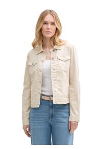 Tom Tailor Damen Jeansjacke, beige, casual, Gr. XXXL, unifarben, Denim/Jeans, Obermaterial: 98% Baumwolle, 2% Elasthan. Futter: 100% Baumwolle,