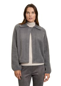 Betty Barclay Damen Strickjacke "Betty Barclay Strick-Cardigan mit Kragen", grau, feminin, Gr. 36, Strick, Obermaterial: 80% Polyamid, 20%
