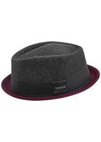 Chillouts Damen Filzhut "Neal Hat", rot, klassisch,modisch, Gr. LXL, unifarben mit Farbeinsatz, Wolle, Hüte