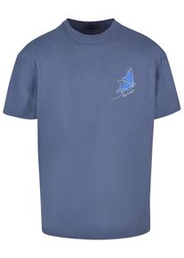 Merchcode Herren T-Shirt "Merchcode Herren Fly High Heavy Oversize Tee", blau, casual, Gr. M, bedruckt, 100% Baumwolle, Shirts
