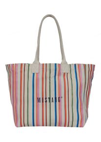 Mustang Damen Shopper "Arvika"stripe, Canvas, gestreift, Taschen, Henkeltasche Handtasche Damen Schultertasche