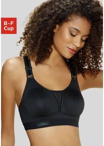 Venice Beach Damen Sport-BH, Gr. 90, schwarz, Microtouch, Obermaterial: 90% Polyester (COOLMAX), 10% Elasthan (LYCRA), sportlich, BHs, ohne Bügel für