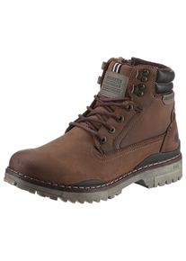 Herren Schnürboots, Dockers by Gerli, Gr. 41, braun, Lederimitat, used, klassisch, Schuhe, Winterboots, Workerboots mit Profilsohle