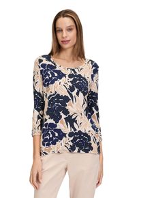 Betty Barclay Damen 3/4-Arm-Shirt "Betty Barclay Basic Shirt mit Print", blau, casual, Gr. 36, Jersey, Obermaterial: 95% Viskose, 5% Elasthan.,