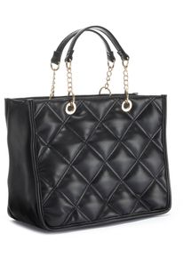 Vivance Damen Handtasche "Henkeltasche", schwarz, Lederimitat, unifarben, Taschen, mit Steppung, Schultertasche, Minibag VEGAN