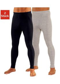 Clipper Herren Lange Unterhose, Gr. 4, schwarz, Feinripp, Obermaterial: 100% Baumwolle, unifarben, meliert, Unterhosen, aus weichem Single Jersey