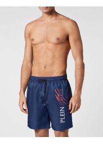Plein Sport Herren Badehose "Scratch"14, dunkelblau, Gr. XS, Obermaterial: 100% Polyester, Badehosen