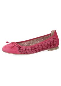 Caprice Damen Ballerina, Gr. 40, pink, Veloursleder, klassisch, Schuhe, Blockabsatz, Businessschuh, Bequemschuh mit dezenter Zierschleife