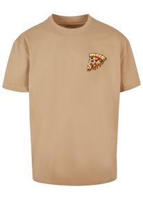 Merchcode Herren T-Shirt "Merchcode Herren Pizza Comic Heavy Oversized Tee", beige, casual, Gr. M, bedruckt, 100% Baumwolle, Shirts