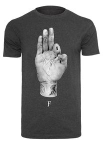 MisterTee Herren T-Shirt "MisterTee Herren FMS Sign Tee", grau, casual, Gr. XL, bedruckt, 100% Baumwolle, Shirts