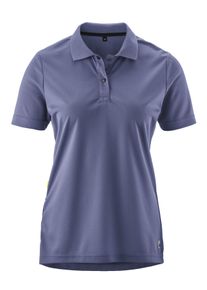Gonso Damen Radtrikot "Pederoa", blau, Gr. 38, 100% Polyester, Trikots, Damen Radshirt, Polo-Shirt mit Spitzkragen, mit Rückentasche