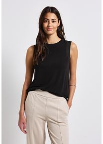 Street One Damen Trägertop, schwarz, casual, Gr. 46, unifarben, Stoff, 95% Viskose, 5% Elasthan, Tops, aus Jersey in Unifarbe
