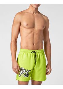 Plein Sport Herren Badehose "Badehose"27, acidgrün, Gr. L, Obermaterial: 100% Polyester, Badehosen
