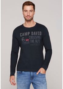 CAMP DAVID Herren Sweatshirt, blau, casual, Gr. XXL, bedruckt, Sweatware, Obermaterial: 100% Baumwolle, Sweatshirts, mit Prints und Stickereien