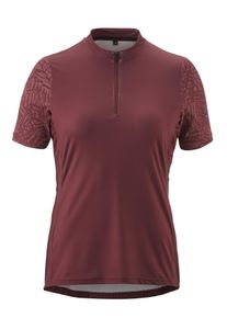 Gonso Damen Radtrikot "Adventure Jersey Halfzip W", rot, Gr. 38, 88% Polyester (recycelt), 12% Elasthan, Trikots, Damen Fahrradtrikot kurzarm,