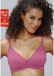 Petite Fleur Damen Bralette-BH, Gr. 70, pink, Jersey, Obermaterial: 75% Baumwolle, 15% Elasthan, 10% Polyester, Basic, BHs, ohne Bügel im