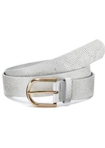 Lascana Damen Hüftgürtel "Hosengürtel", silber, feminin,modisch, Gr. 90, animal-print, Animalmuster, bedruckt, beschichtet, gemustert, geprägtes