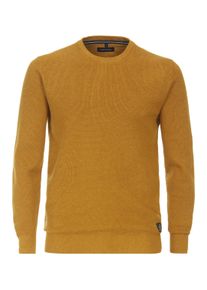 Casamoda Herren Strickpullover "Casamoda Pullover uni", gelb, Gr. L, 100% Baumwolle, Pullover