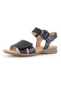 Gabor Damen Keilsandalette "FLORENZ", Gr. 38, schwarz, Kalbsleder, unifarben, klassisch, Schuhe, Keilabsatz, Sommerschuh, Riemchensandale in