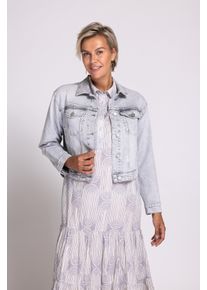 Zhrill Damen Jeansjacke "NISSA", grau, casual, Gr. XL, unifarben, Denim/Jeans, Obermaterial: 99% Baumwolle, 1% Elasthan, Jacken, Langarm, kurz