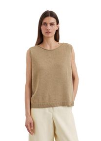 Marc O'Polo MARC O'POLO Damen Strickpullover "aus Leinen-Mix", beige, casual, Gr. M, unifarben, Obermaterial: 52% Baumwolle, 48% Leinen, Pullover
