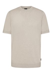 Bugatti Herren T-Shirt, beige, casual, Gr. S, 75% Baumwolle, 25% Polyacryl, Shirts, mit Kontraststreifen