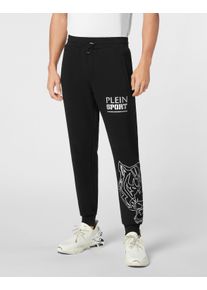 Plein Sport Herren Jogginghose "Tiger", schwarz, Gr. M, Obermaterial: 88% Baumwolle, 12% Polyester, Hosen