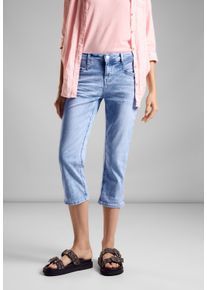 Street One Damen 3/4-Jeans "Style Jane", blau, casual, Gr. 33, unifarben, Denim/Jeans, Obermaterial: 89% Baumwolle, 8% Polyester, 3% Elasthan.