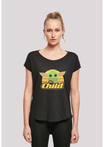 F4NT4STIC Damen T-Shirt "Star Wars The Mandalorian Baby Yoda", schwarz, casual, Gr. XS, Obermaterial: 100% Baumwolle, Shirts, Print