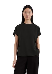Marc O'Polo MARC O'POLO Damen Kurzarmbluse "aus Viskose-Mix-Crinkle", schwarz, elegant, Gr. 32, unifarben, Obermaterial: 83% Viskose, 17% Polyamid, Blusen
