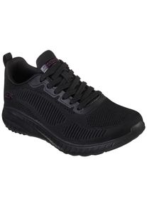 Skechers Damen Sneaker "BOBS SQUAD CHAOS - FACE OFF", Gr. 37, schwarz, Textil, sportlich, Schuhe, Freizeitschuh, Halbschuh, Schnürschuh