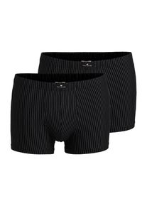 Tom Tailor Herren Boxershorts "Alaska", Gr. 6, schwarz, Single Jersey, Obermaterial: 81% Polyamid, 13% Elasthan, 6% Polyester, gestreift, Unterhosen,