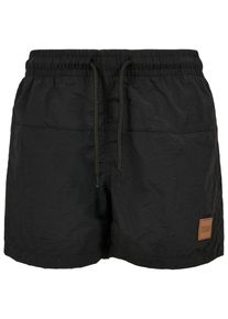 Urban Classics Jungen Badeshorts "Urban Classics Herren Boys Block Swim Shorts", schwarz, Gr. 122, 100% Polyamid, Badehosen