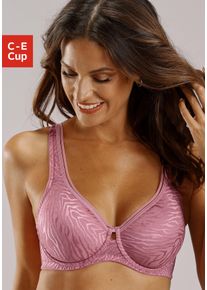 Nuance Damen Minimizer-BH, Gr. 80, rot, Netz, Obermaterial: 80% Polyamid, 20% Elasthan, klassisch, BHs, im modernen Design mit glänzendem Material