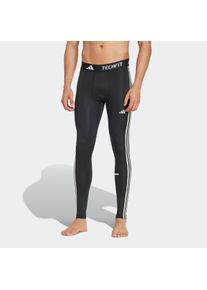 Herren Trainingstights "TF 3S TIGHT", schwarz, sportlich, Gr. L, adidas Performance, Obermaterial: 79% Polyester, 21% Elasthan, Hosen
