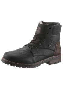 Rieker Herren Winterstiefelette, Gr. 40, schwarz, Lederimitat, klassisch, Schuhe, mit Schaftpolsterung