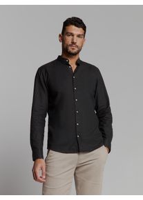 NO EXCESS Herren Langarmhemd "NO EXCESS Leinenhemd", schwarz, casual, Gr. XL, 55% Leinen, 45% Baumwolle, Hemden