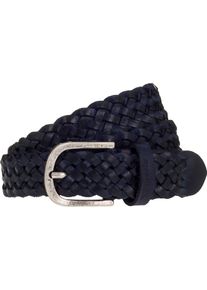 Tamaris Damen Flechtgürtel, blau, casual,modisch, Gr. 95, Flechtoptik, Rindsleder, Gürtel, individuell verstellbar