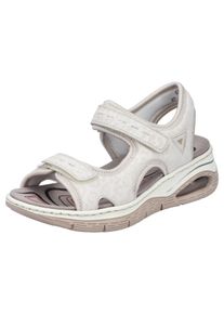 Rieker Damen Trekkingsandale "vegan", Gr. 42, beige, Lederimitat, Textil, sportlich, Schuhe, Klettschuh, Outdoorsandale, Sommerschuh mit Rieker Air
