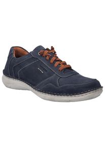 Josef Seibel Herren Schnürschuh "New Anvers 97", Gr. 41, blau, Leder, casual, Schuhe, Halbschuh, Freizeitschuh, Komfortschuh in extraweiter Form