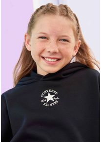 Converse Kinder Kapuzensweatshirt "für Kinder", schwarz, sportlich, Gr. 128, unifarben, Sweatware, Obermaterial: 100% Polyester, Sweatshirts, für