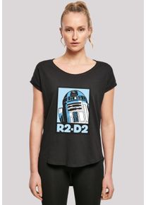 F4NT4STIC Damen T-Shirt "Long Cut T-Shirt Star Wars R2-D2 Poster", schwarz, casual, Gr. XS, Obermaterial: 100% Baumwolle, Shirts, Print