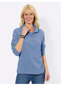 Classic Basics Damen Fleeceshirt "Fleece-Shirt", blau, Gr. 40, unifarben, 100% Polyester, Shirts