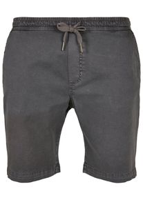 Urban Classics Herren Stoffhose "Urban Classics Herren Stretch Twill Joggshorts", schwarz, Gr. M, unifarben, 98% Baumwolle, 2% Elasthan, Hosen