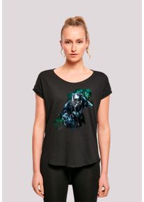 F4NT4STIC Damen T-Shirt "Marvel Black Panther Wild Sillhouette", schwarz, casual, Gr. XS, Obermaterial: 100% Baumwolle, Shirts, Print